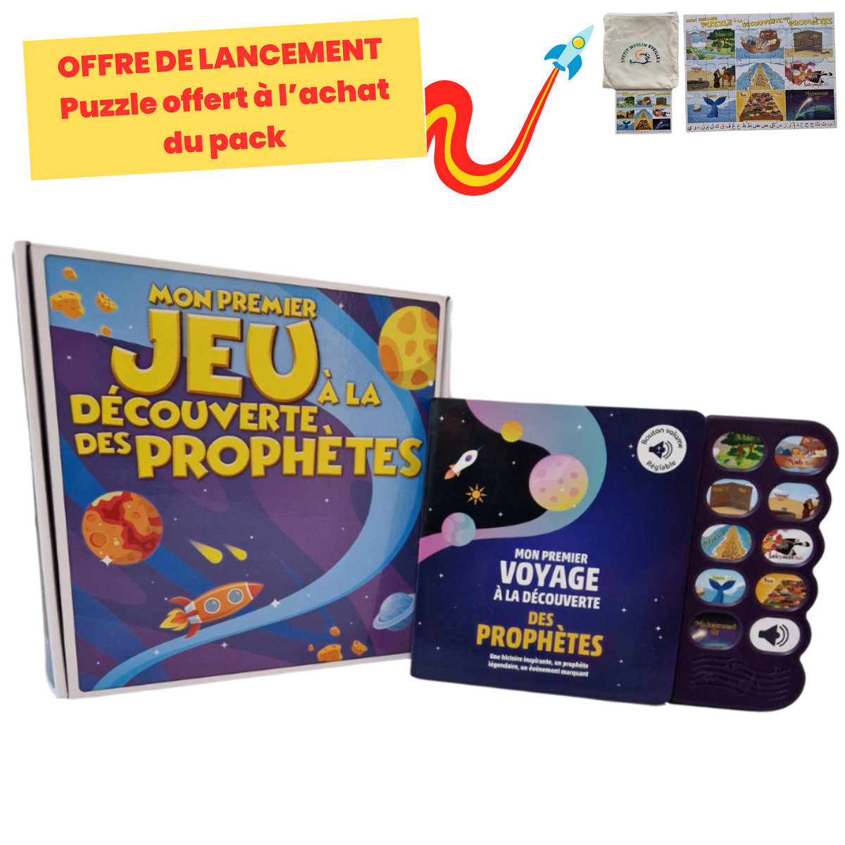 Pack livre audio + jeu de société à la découverte des prophètes (+ puzzle offert ! )